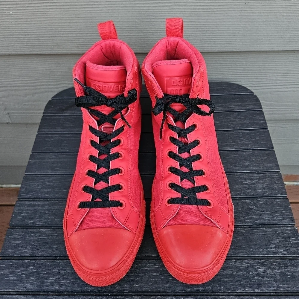 Converse‎ Chuck Taylor All Star High Top Shoes Red Black Sneakers Mens Size 11