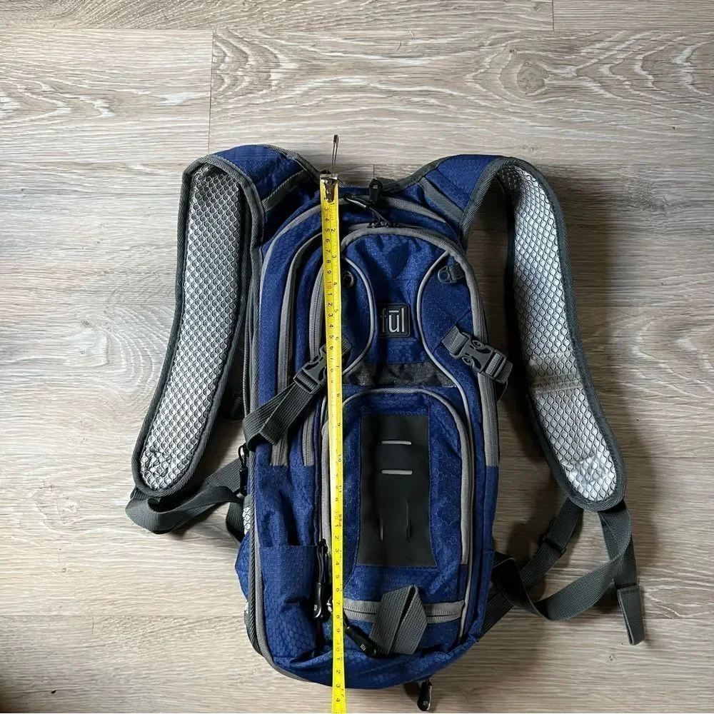 FŪL Day BACKPACK Padded Waterproof Cooler Compartment Multi Pockets Blue