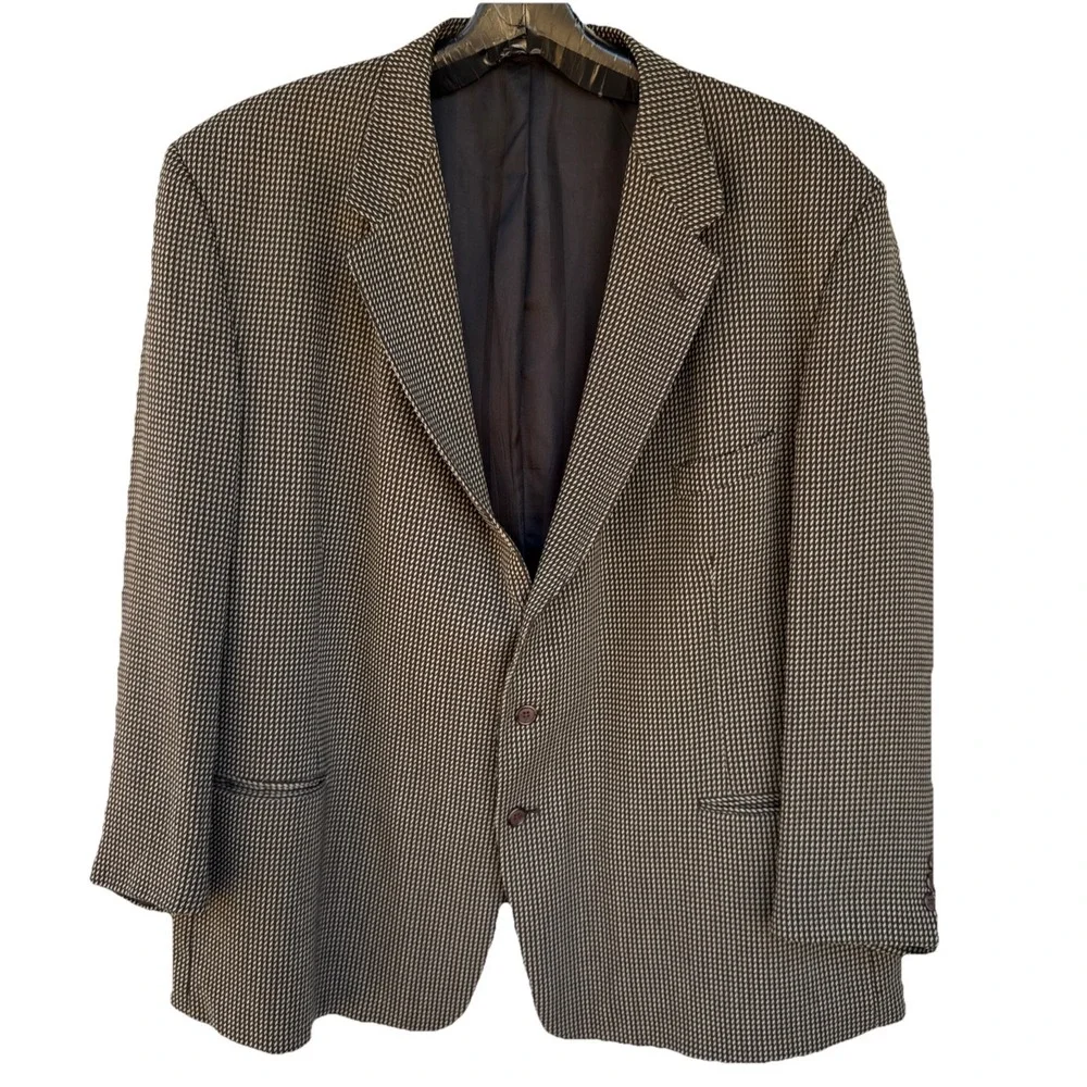 Pierre Cardin Vintage Brown Blazer Mens Made‎ In USA Pit-pit 30