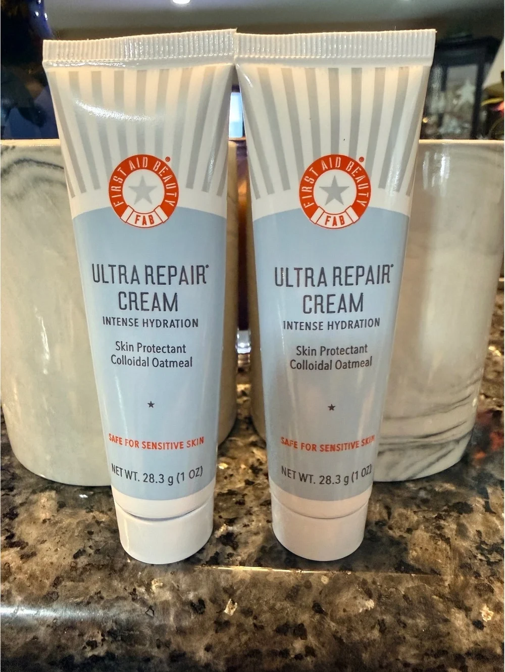 2 Pack First Aid Beauty Repair Cream Intens Hydration Skin Protectant 1 oz (2pcs