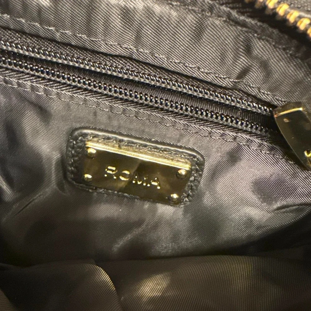Roma Leathers Concealed Carry Crossbody Bag Black Leather CCW Purse