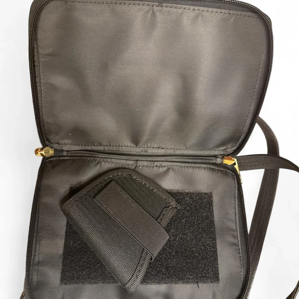 Roma Leathers Concealed Carry Crossbody Bag Black Leather CCW Purse