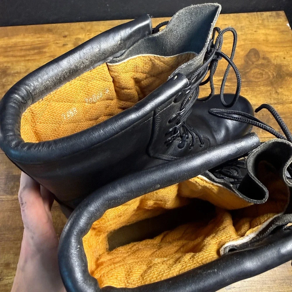 US Military‎ Cold Weather GORE-TEX Black Leather Combat Boots Mens 7.5R