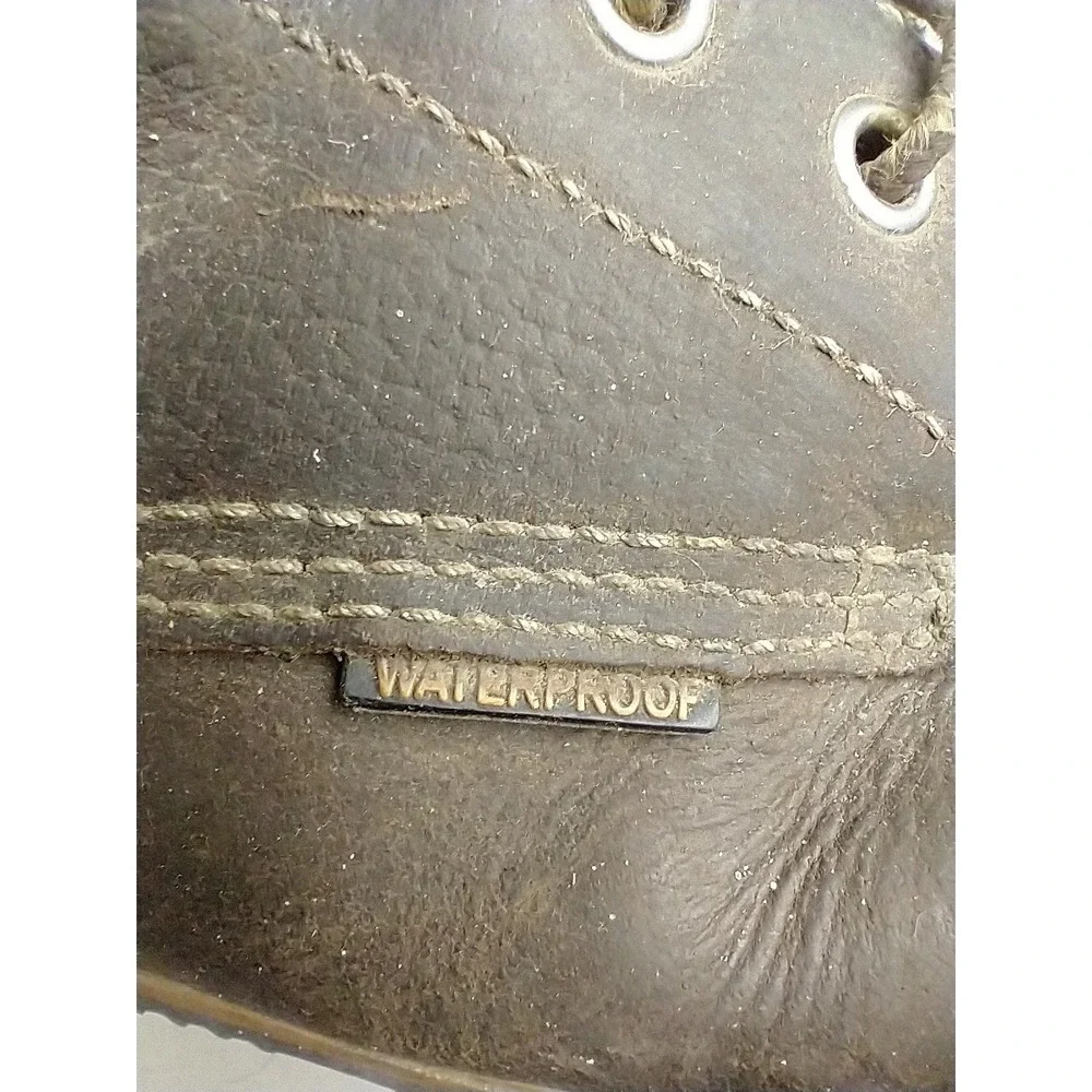 Carhartt Mens 6 Inch Waterproof Moc Toe Work Boots Brown Leather CMW6197 Size 11