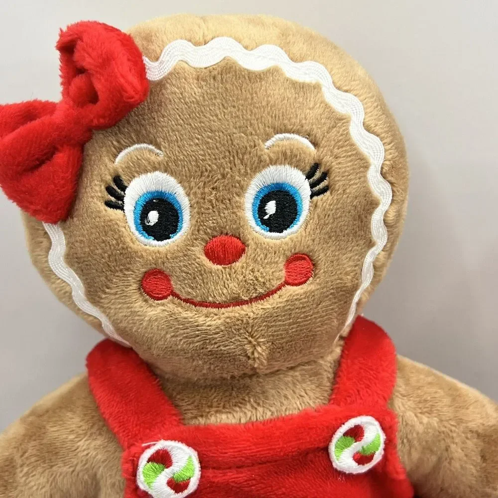 TWO Holly Ginger Gingerbread‎ Plush, 10 Inch, Gingerbread Doll Christmas Plush