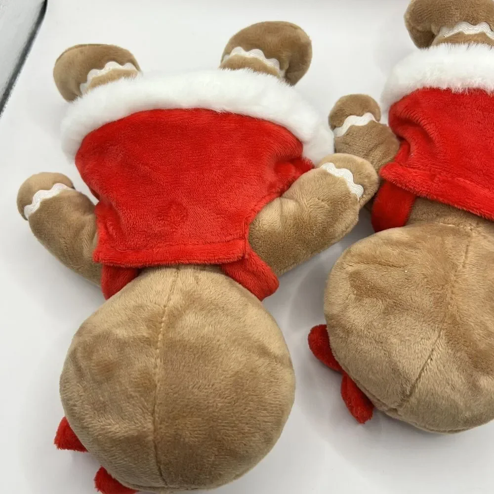 TWO Holly Ginger Gingerbread‎ Plush, 10 Inch, Gingerbread Doll Christmas Plush