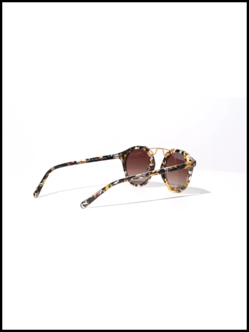Retro Double Bridge Round Sunglasses for Women Small Face UV Protection