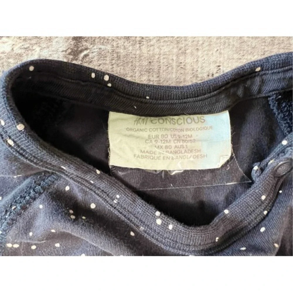 H&M black polka