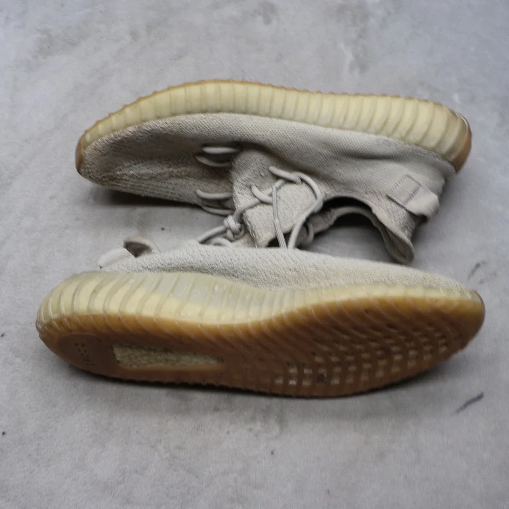 Adidas Yeezy Mens 13 Sneakers White Boost 350 V2 Sesame Knit Lace-Up Walking