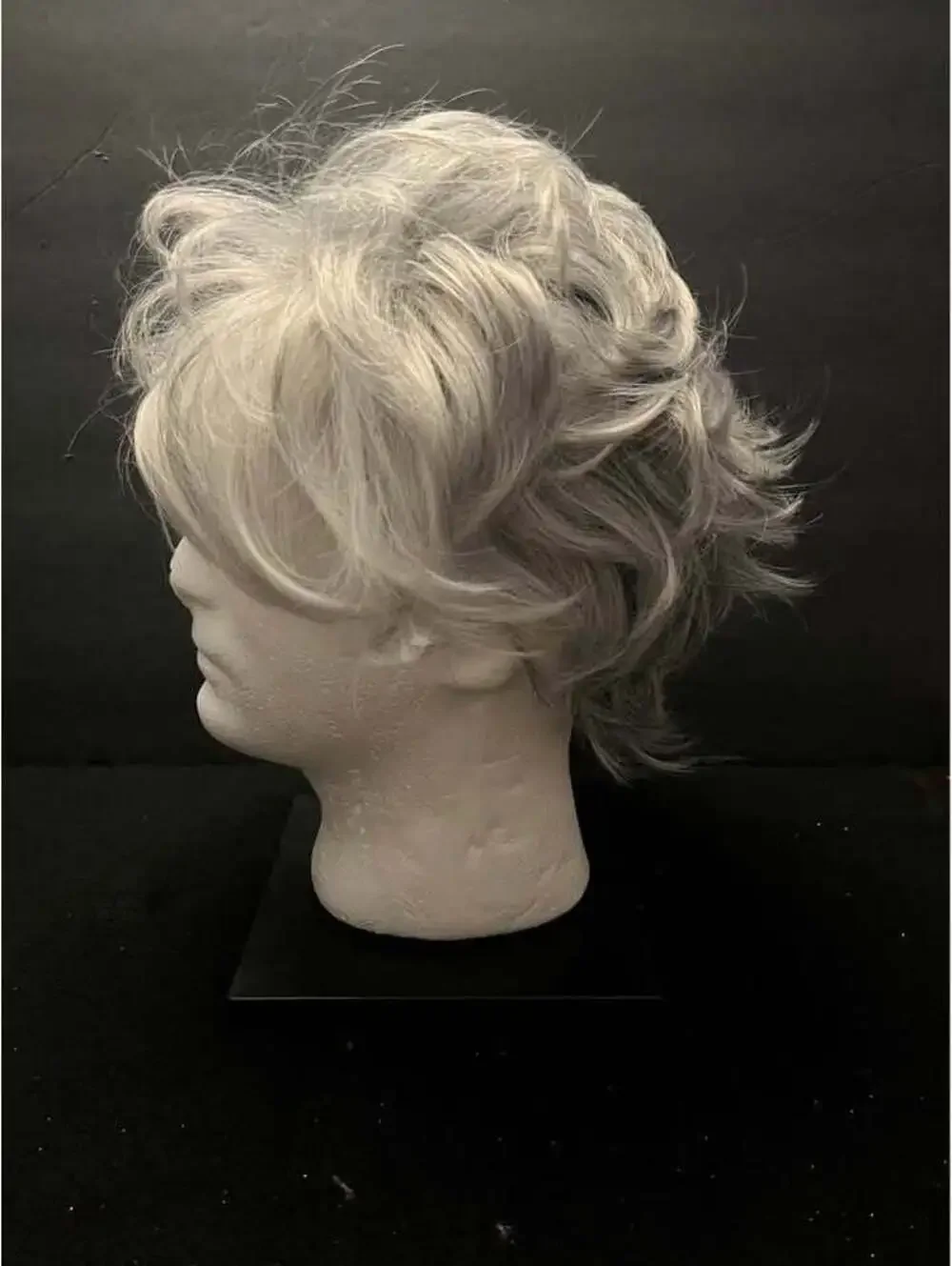 Short Silver Grey Layered Cosplay Wig