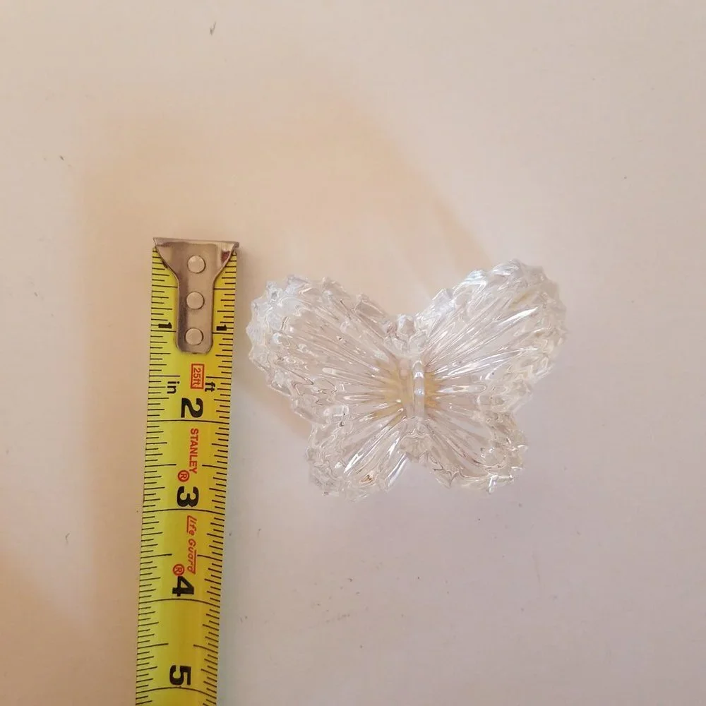 Zajecar 24% lead crystal butterfly trinket jewelry box,‎ made in Yugoslavia