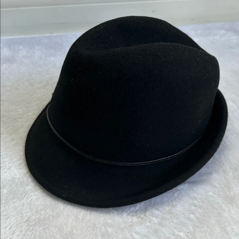 Vintage Scala Old Money Academia Artsy‎ Boho Fedora Walking Hat Black Wool
