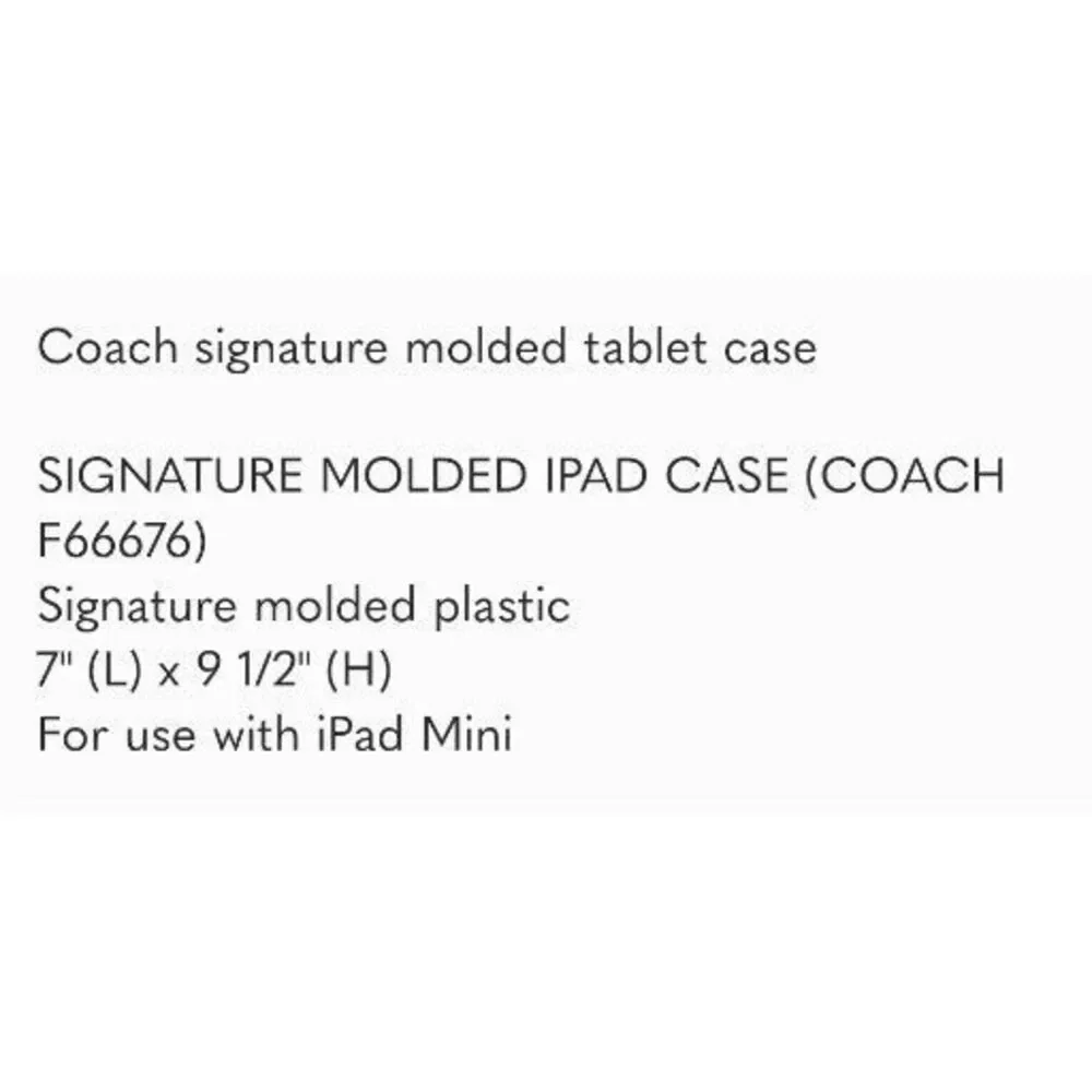Coach this signature