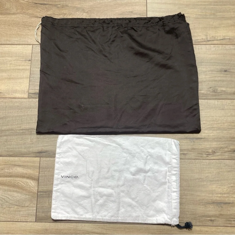 Coach & Vince Dust Bag Lot Of 2 Brown And White Designer Dust Bag‎ Lot