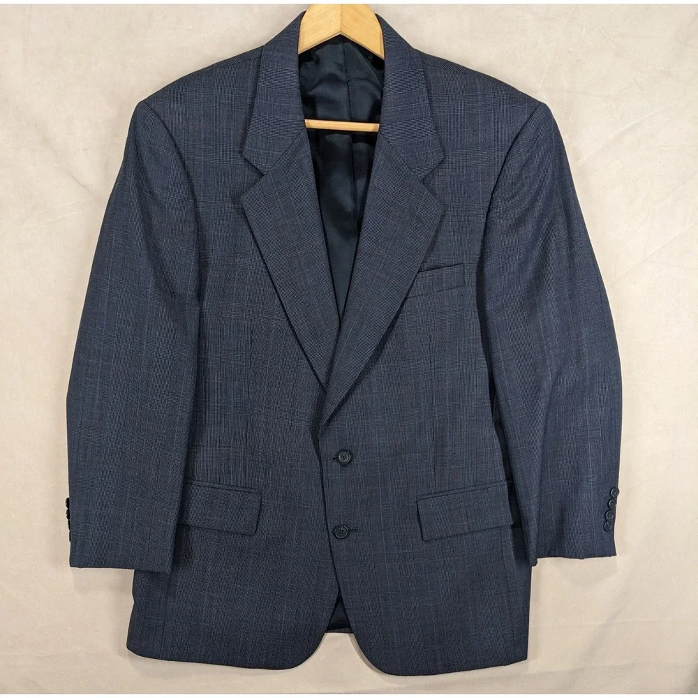 JOS A BANK‎ 42 MENS SPORT COAT EXECUTIVE COLLECTION PLAID GRAY 44