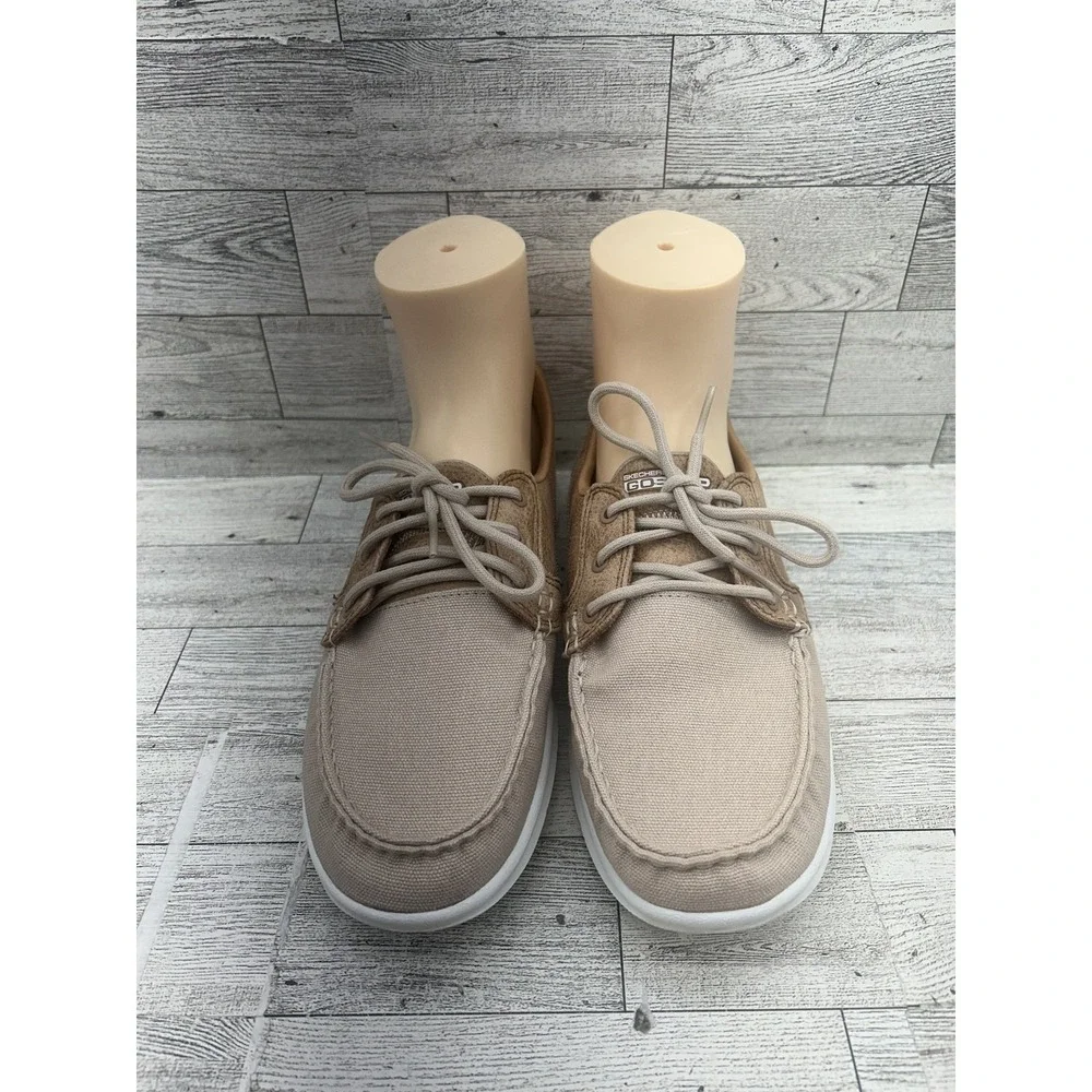 Skechers Go Walk Shoes Womens Size 7.5 Canvas Boat‎ Deck Comfort 14416