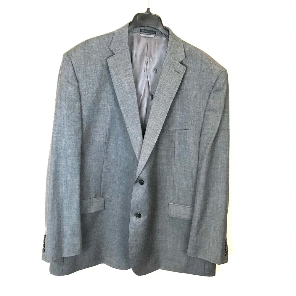 Lauren Ralph Lauren‎ Men's Grey 100% Wool Jacket Blazer Size 52L