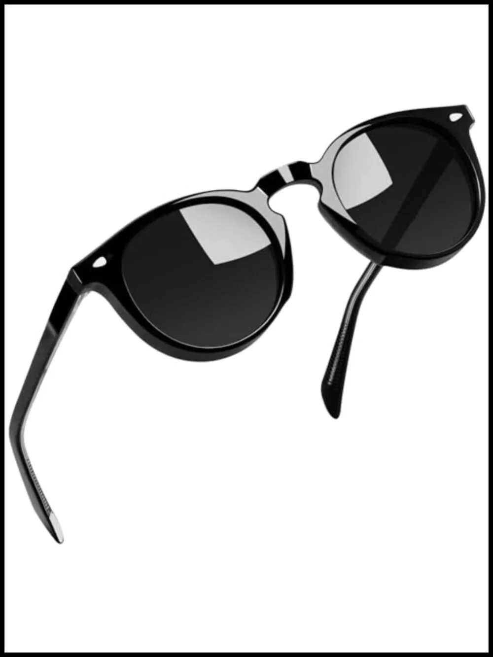 Polarized UV400 Protection Acetate TR90 Retro Round Sunglasses