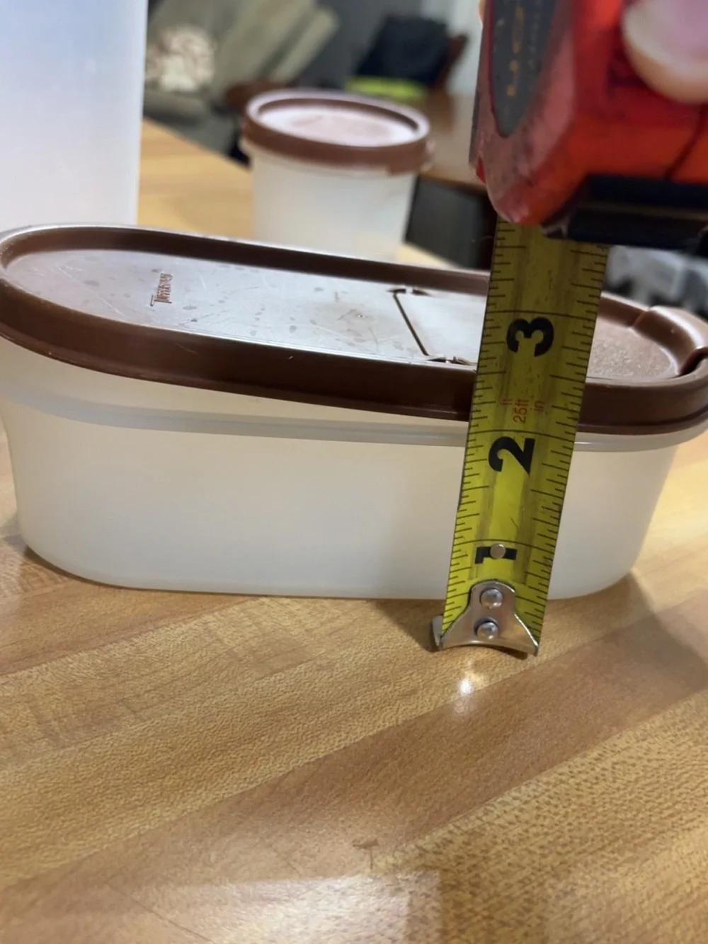 Brown Vintage Tupperware storage container set