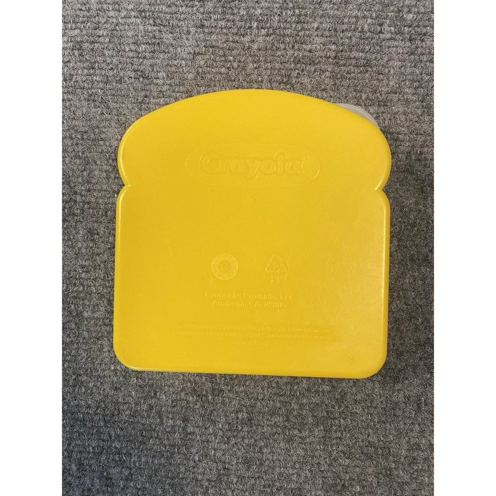 Crayola Snack Packer Sandwich Keeper Lunch Plastic‎ Container with Lid 2005 5X5
