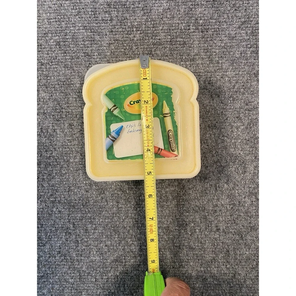 Crayola Snack Packer Sandwich Keeper Lunch Plastic‎ Container with Lid 2005 5X5