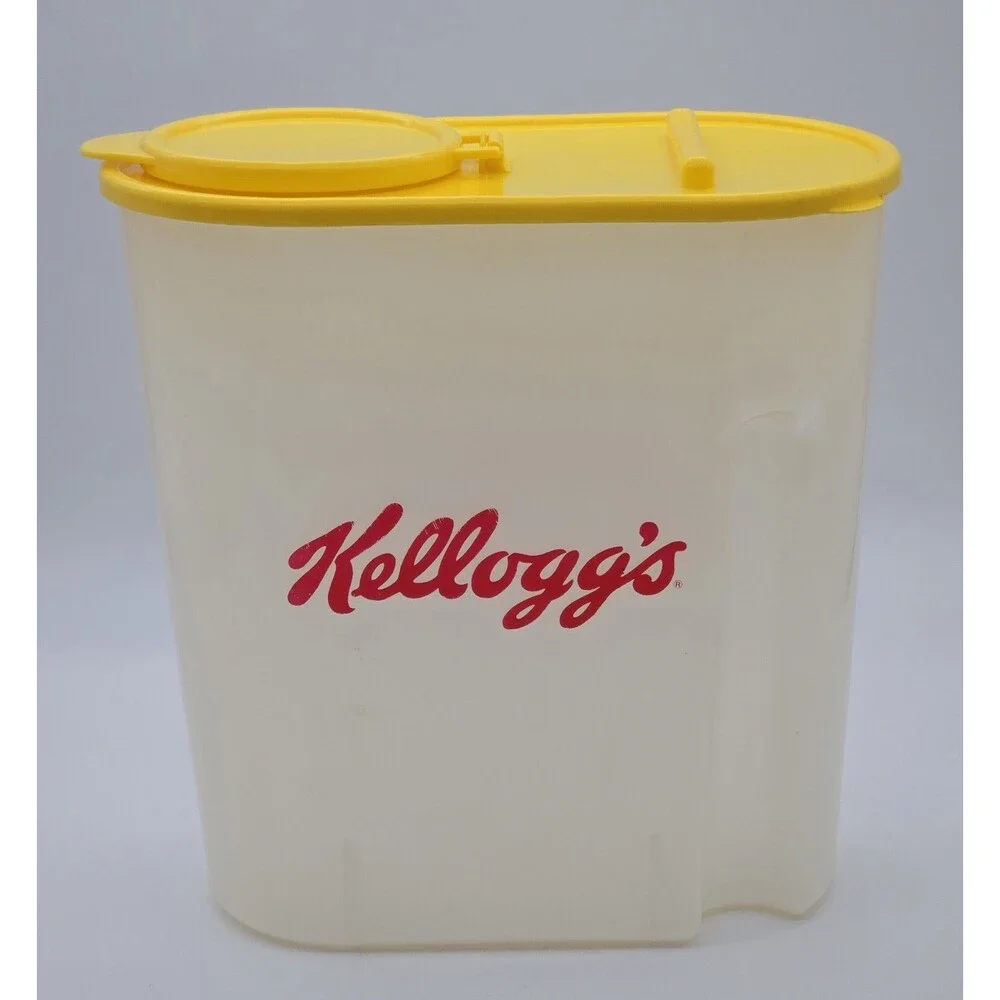 Kelloggs Cereal Storage Container Yellow‎ Vintage 1996 Advertising Fresh Keeper