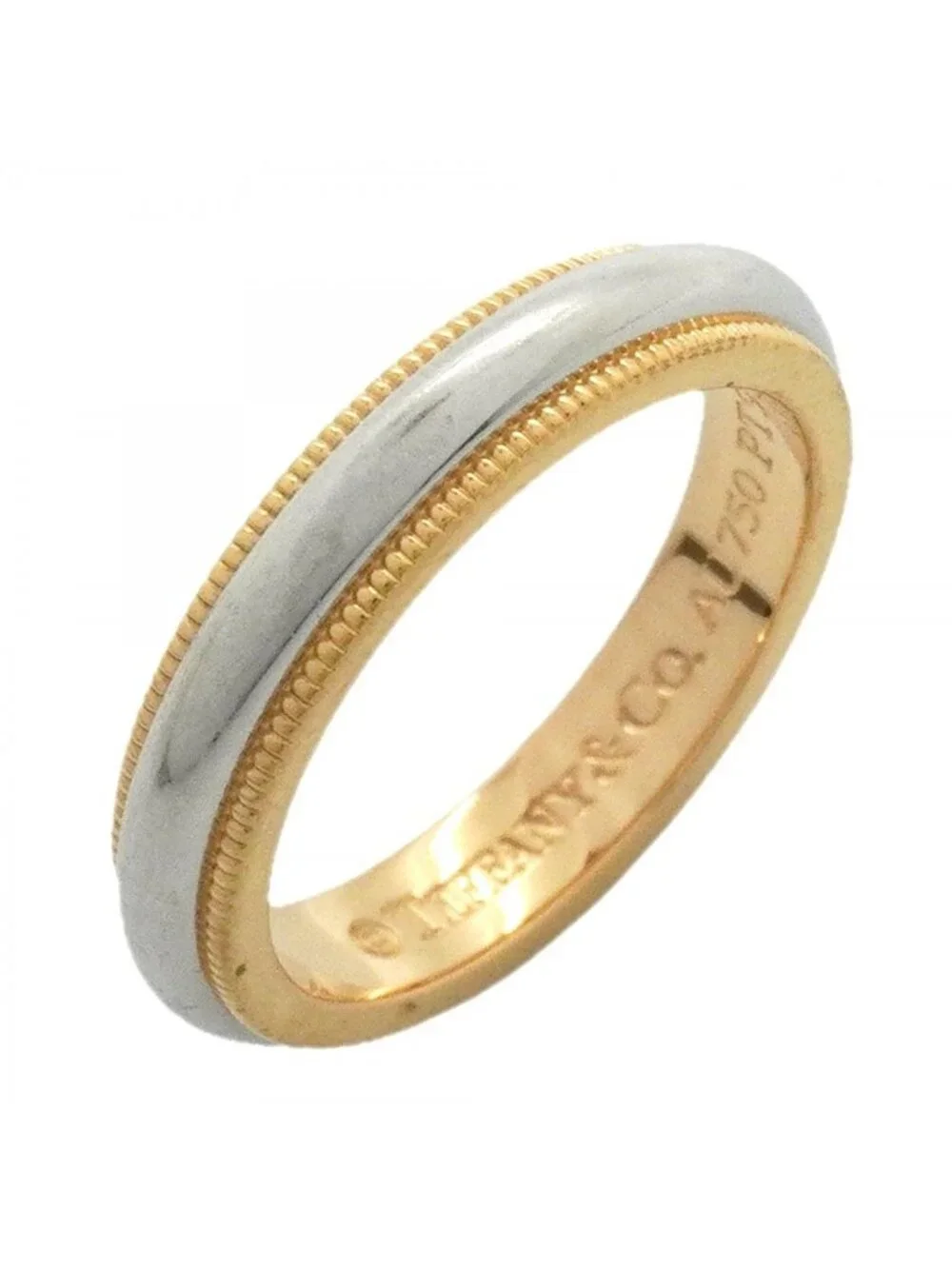 Tiffany & Co Ring Mil Gray 18k Pink Gold Platinum