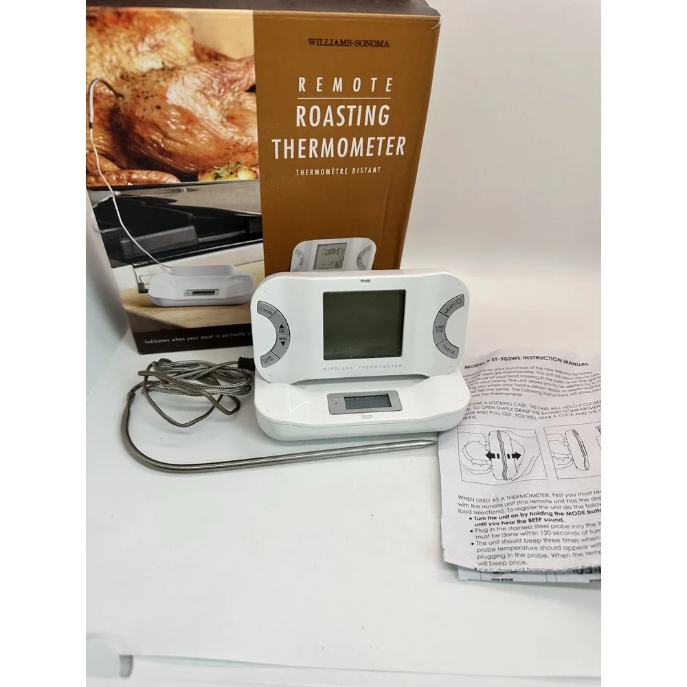 Williams-Sonoma Remote Roasting Thermometer - Monitors‎ Up to 150 Ft EUC!
