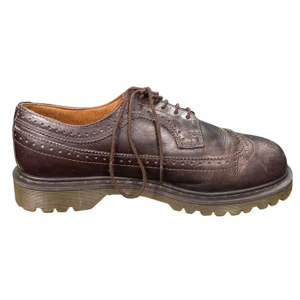 Dr. Marten’s Unisex Brown Leather Brogue Wingtip Oxfords Size M 10 W 11