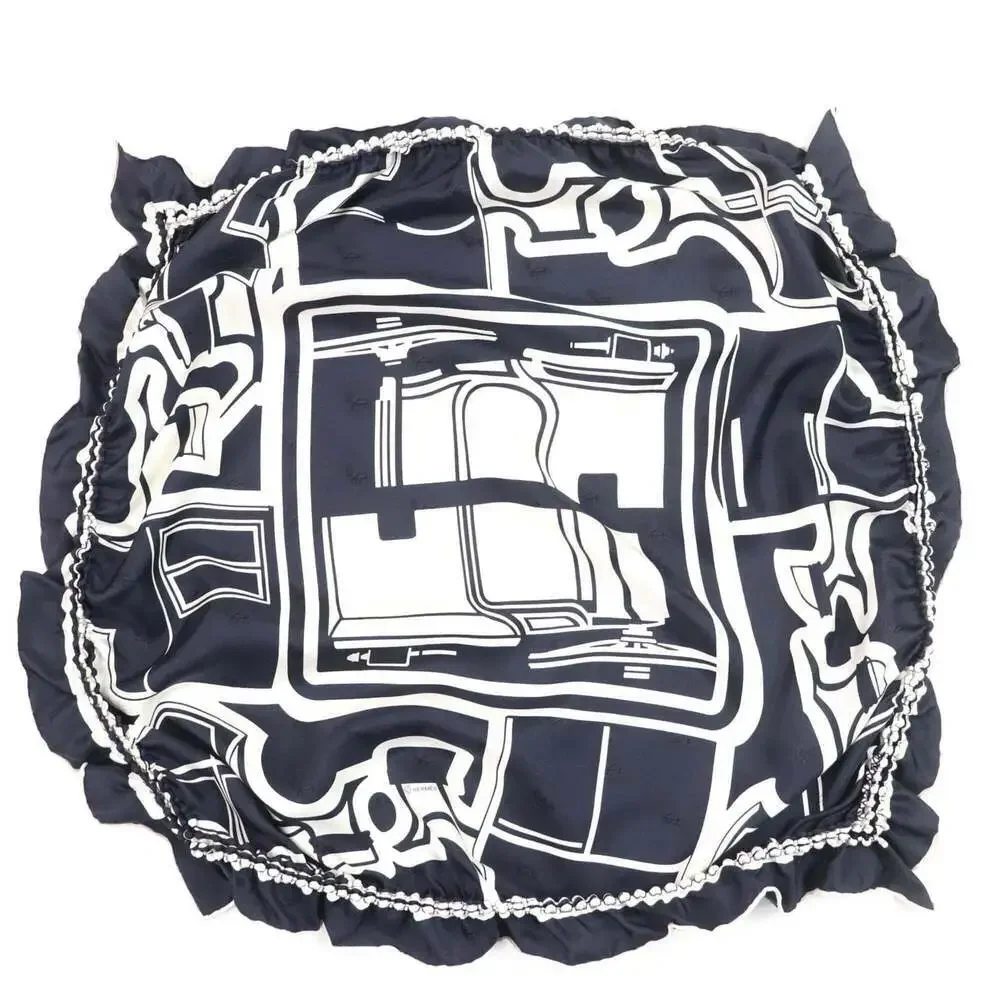 HERMES Blue Silk Scarf