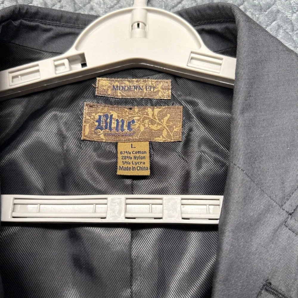 Pronto Uomo Blue Label Sport Jacket Men Sz L Modern Fit Cotton Nylon Lycra Blend