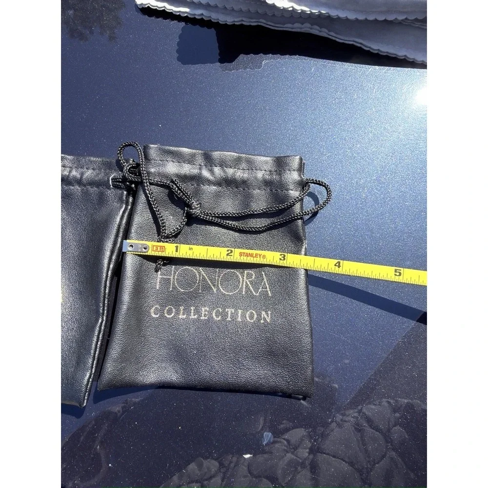 Lot 3 Honora Collection Jewelry Pouches‎ Black Drawstring Storage Bags