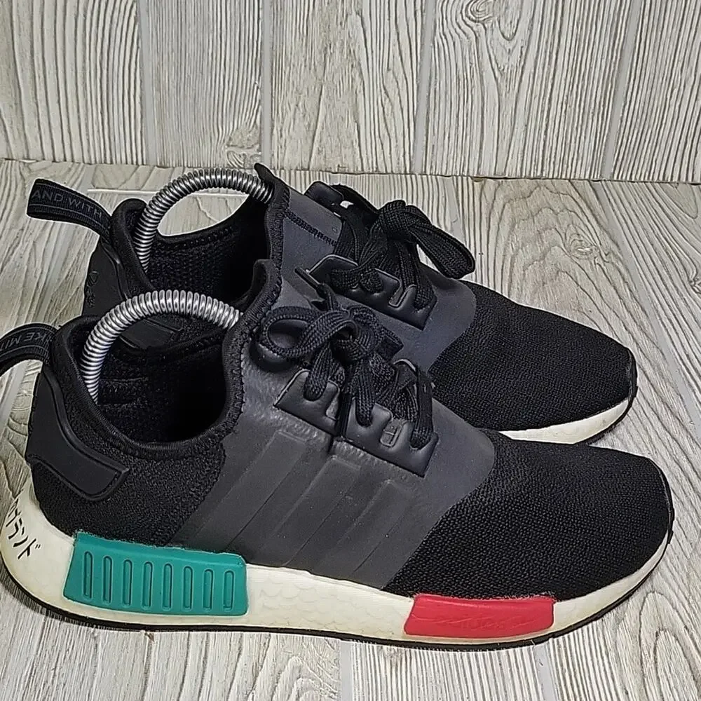 Adidas Boost NMD R1 Legend Japan Heel Black Athletic Sneakers Mens Size 7.5