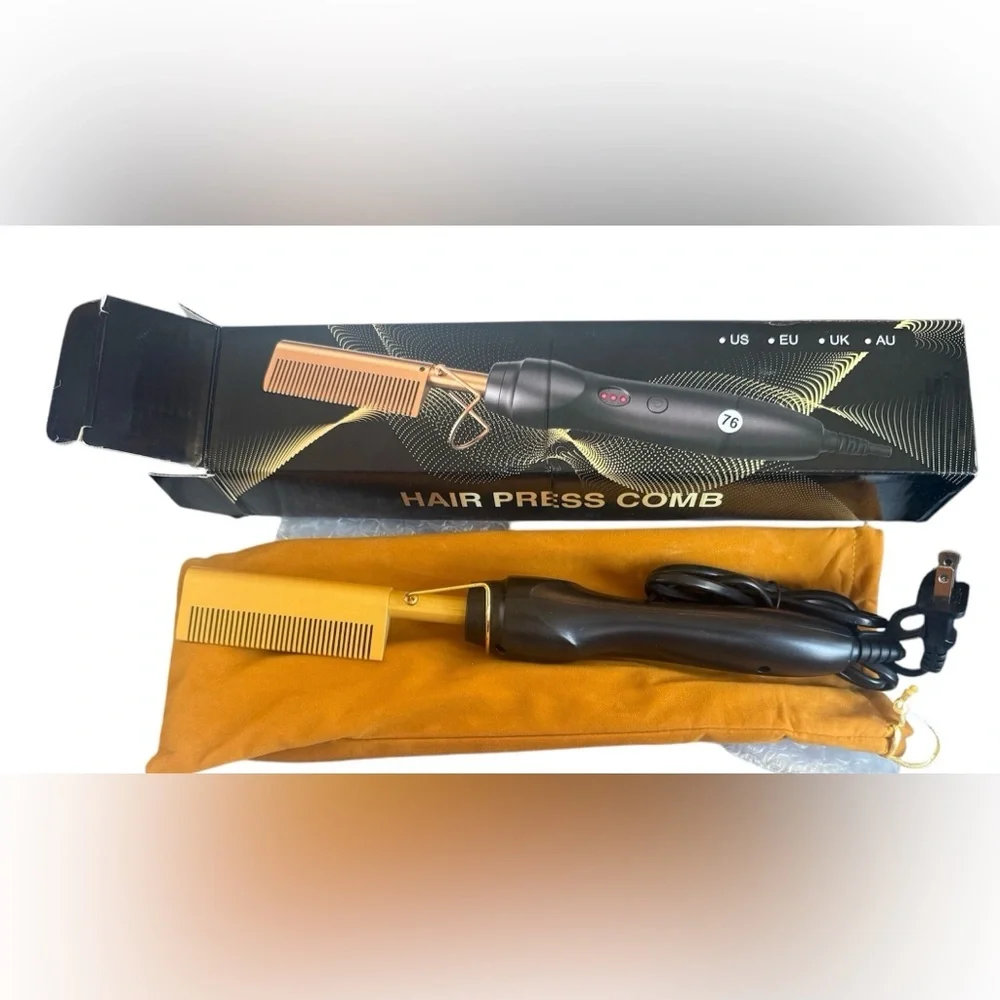 Hair press comb with clips‎ accessories