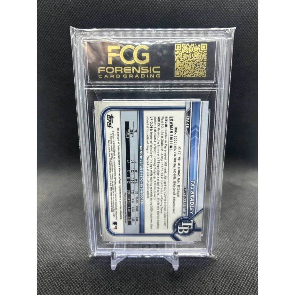 2022 1st Bowman Chrome Prospect Autographs Taj Bradley‎ #CPA-TB FCG 9.5 Auto 10