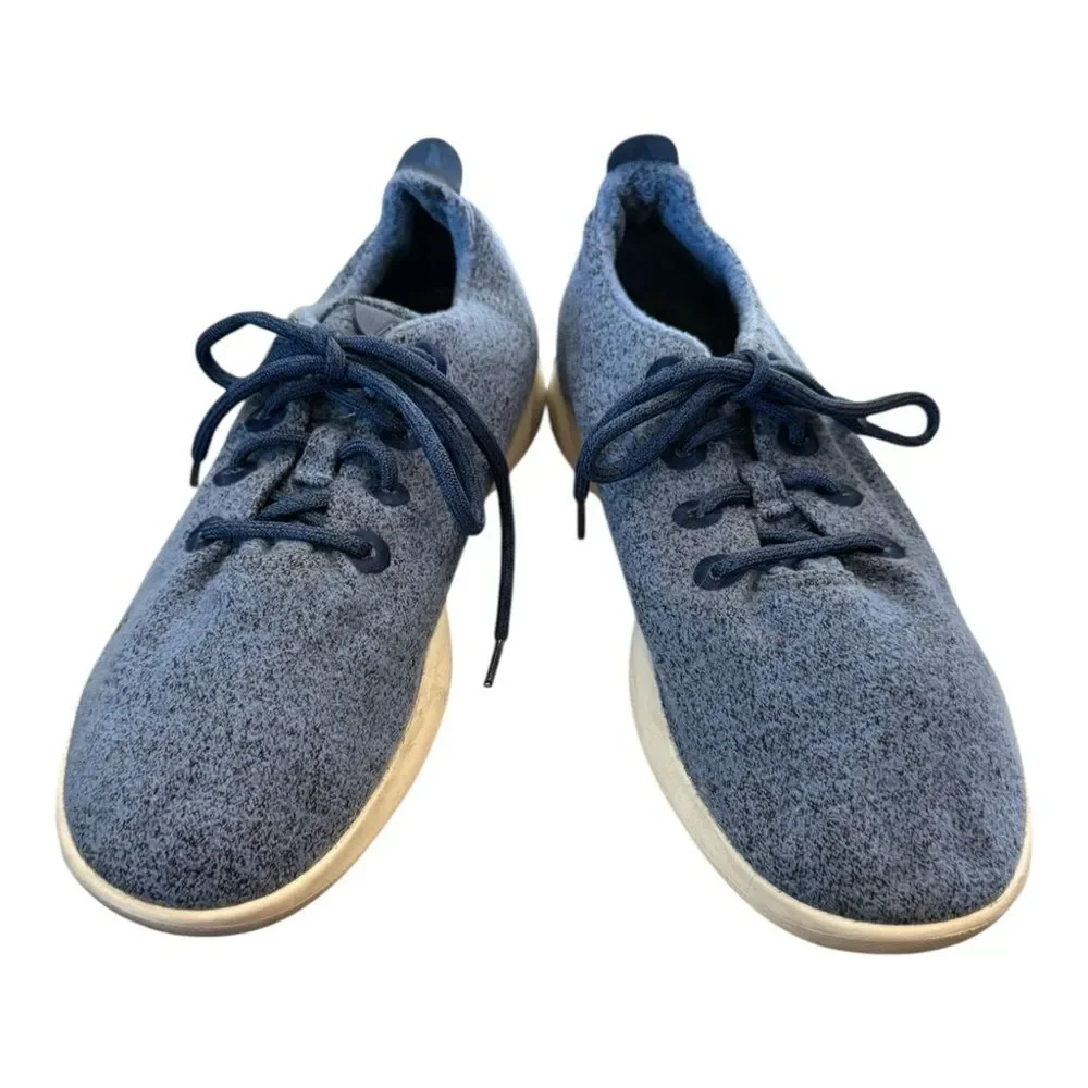 Allbirds Men's Wool Runner Blue Lace-up Sneakers 12