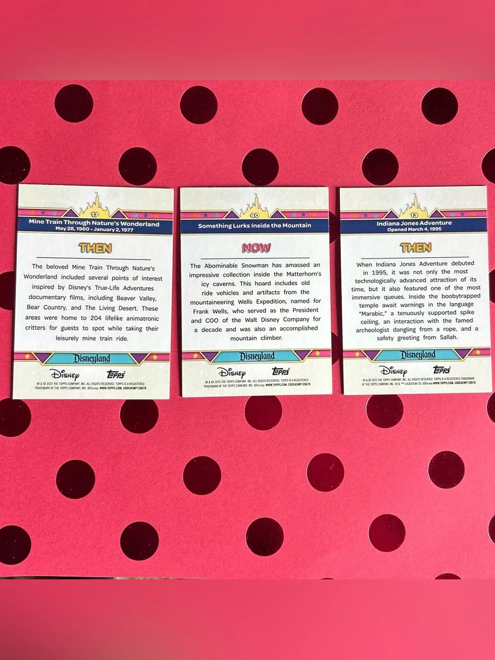 Topps Disneyland 70th Anniversary 3-Card Bundle