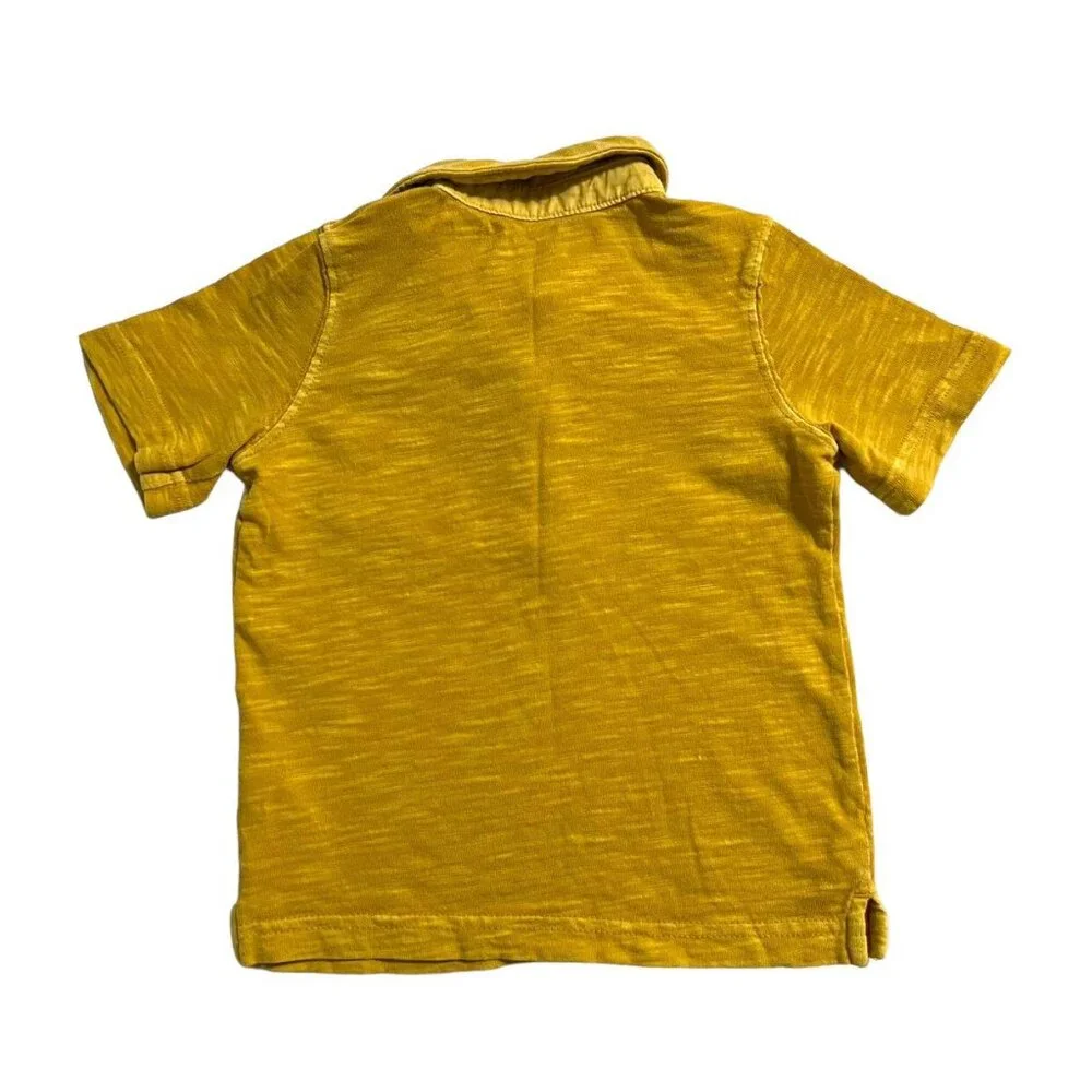 Carter's 18m Mustard Yellow Slub Cotton Polo Shirt