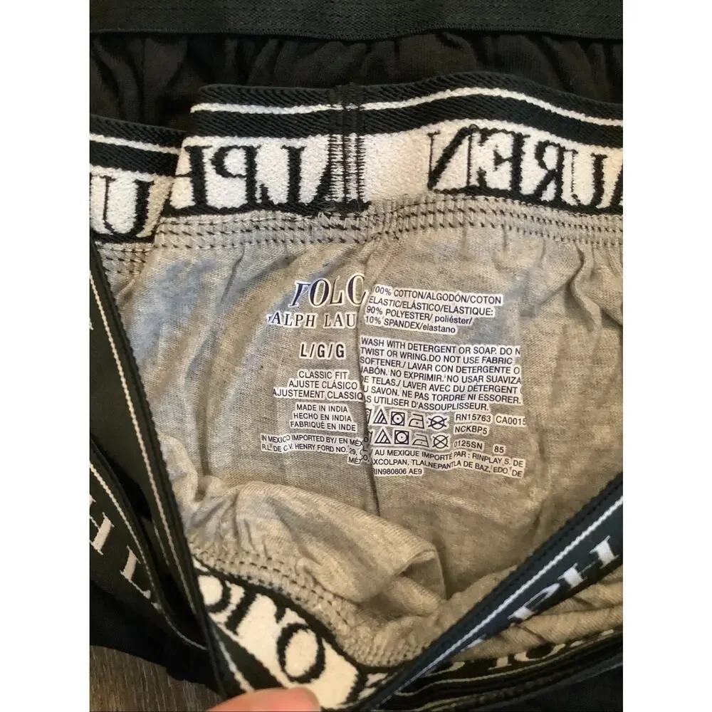 Polo Ralph Lauren Men's LG 5 Pack Classic Fit Cotton Knit Boxers Shorts P2-13