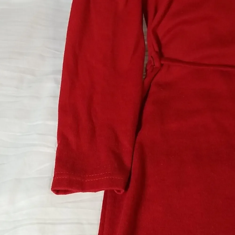 Deep Red Double Pocket Bathrobe‎