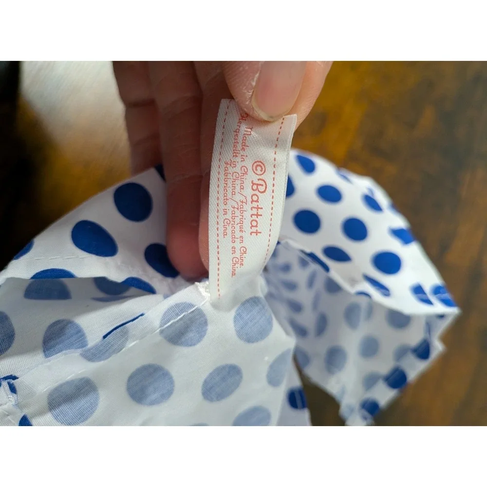 Our‎ Generation 🤍 Sarah Doll Outfit Blue  White Polka Dot Party Dress