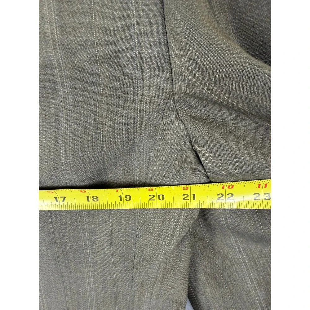 Hart‎ Schaffner Marx Mens 42R Blazer Ariel Worsteds Virgin Wool Pinstripe Brown