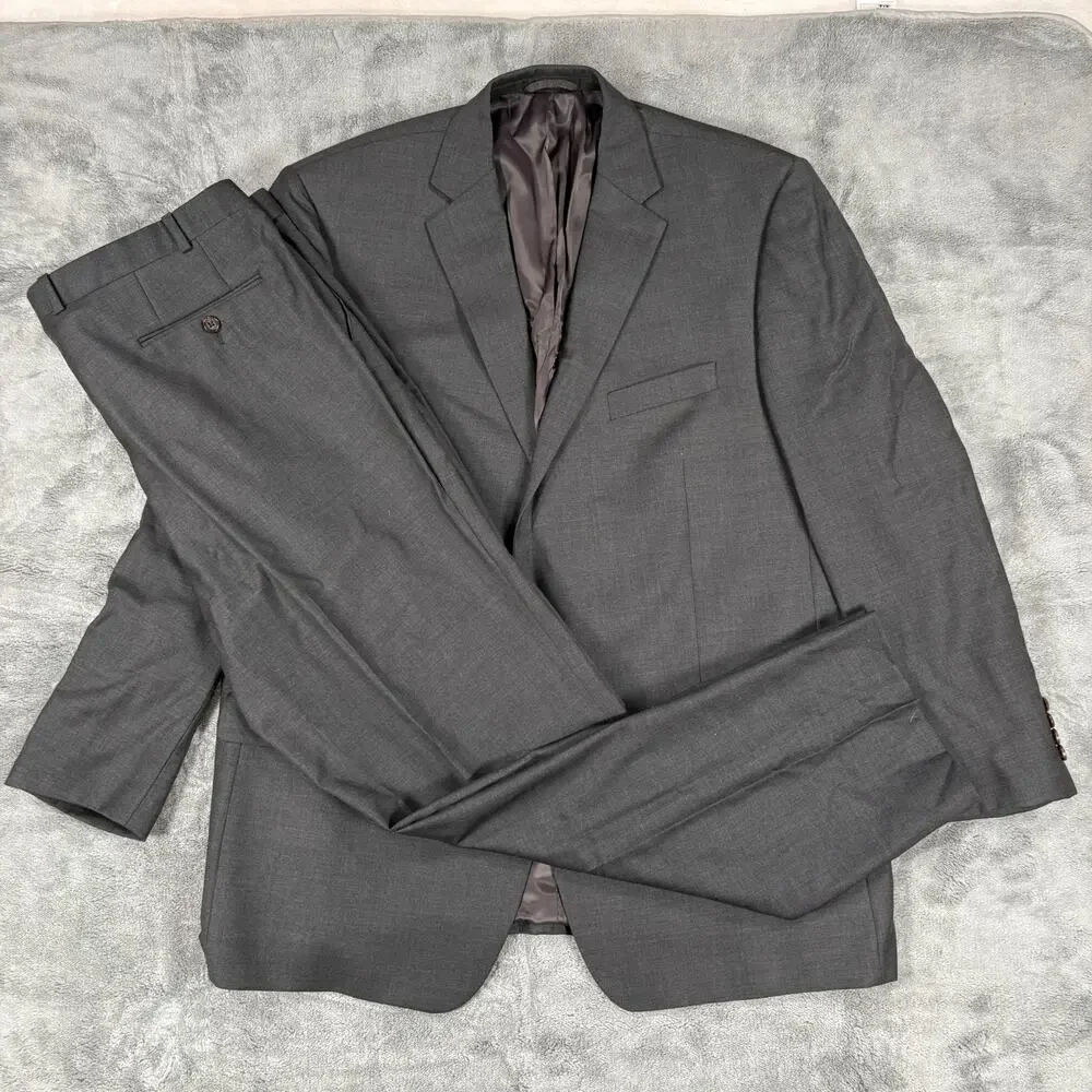 Lauren Ralph Lauren Gray Suit Mens 40W 32L Pants 48L Jacket Two Piece