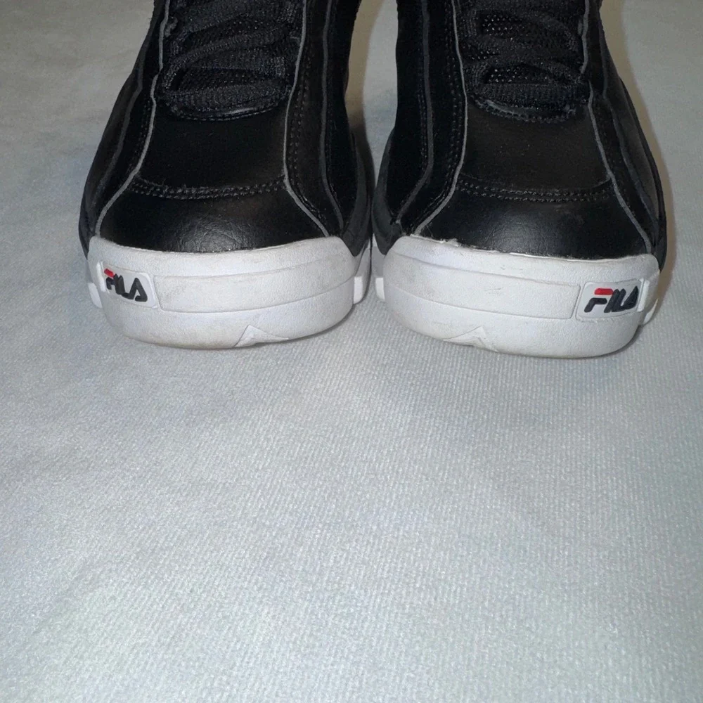 Fila Grant Hill 2 Mid Top Sneakers Youth‎ Kids Size 6 US Black Basketball Shoes
