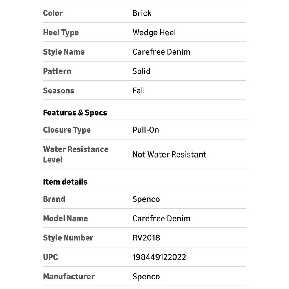Spenco carefree denim