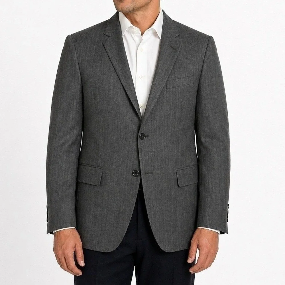 Jos. A. Bank Signature Collection Mens 42S Charcoal Grey 100% Wool Blazer Jacket