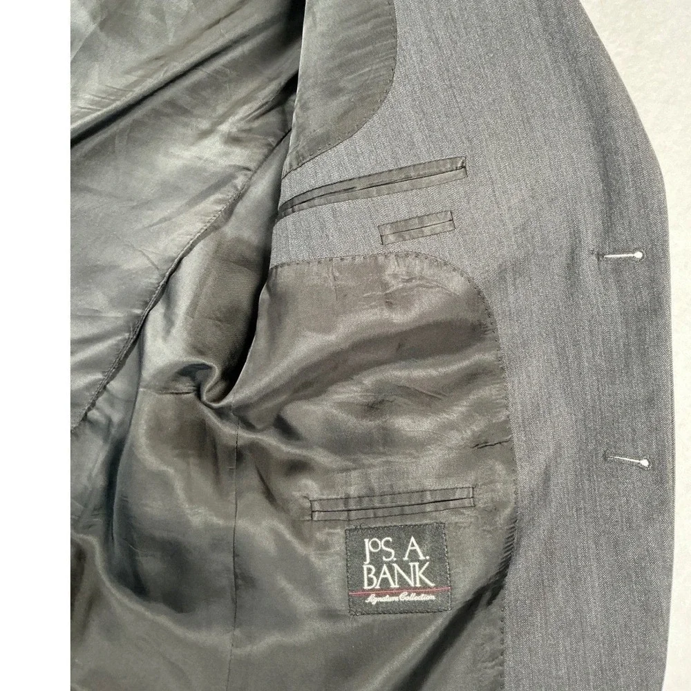 Jos. A. Bank Signature Collection Mens 42S Charcoal Grey 100% Wool Blazer Jacket
