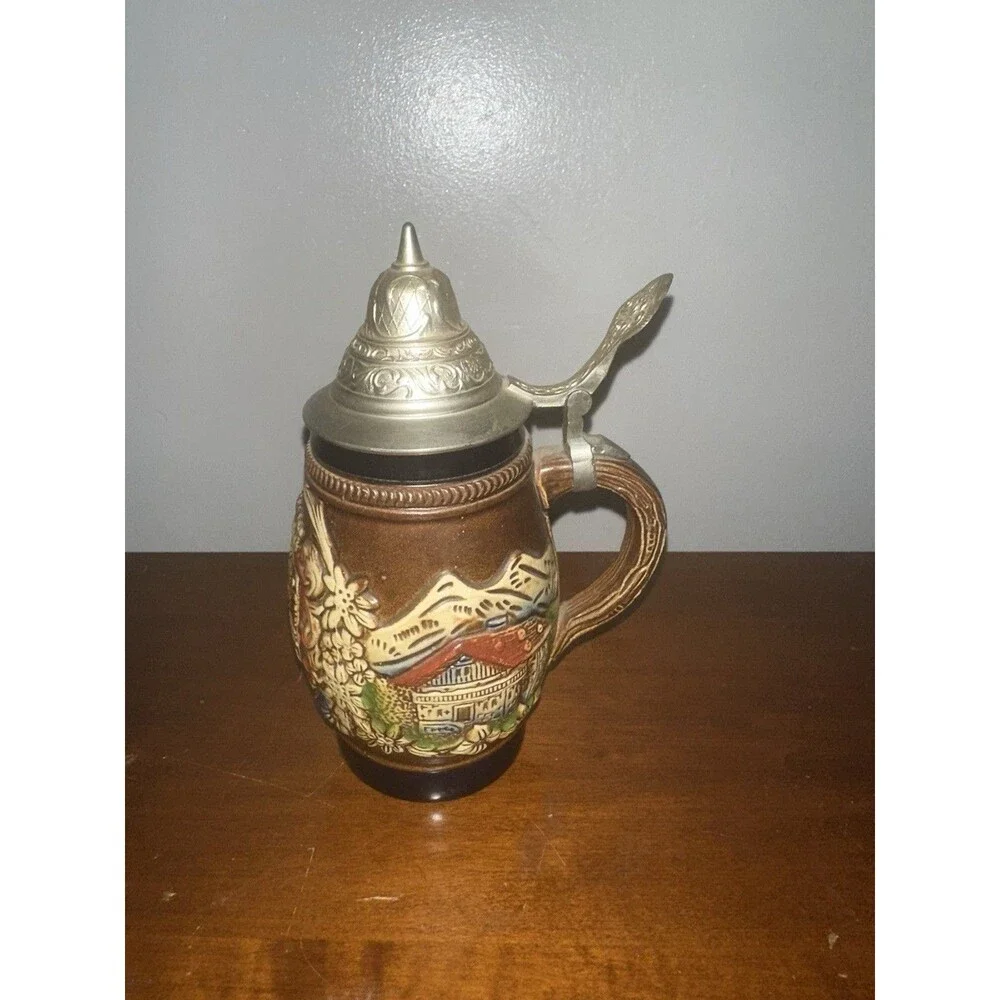Vintage Tirol Crest Tankard Origin Stamped and Numbered