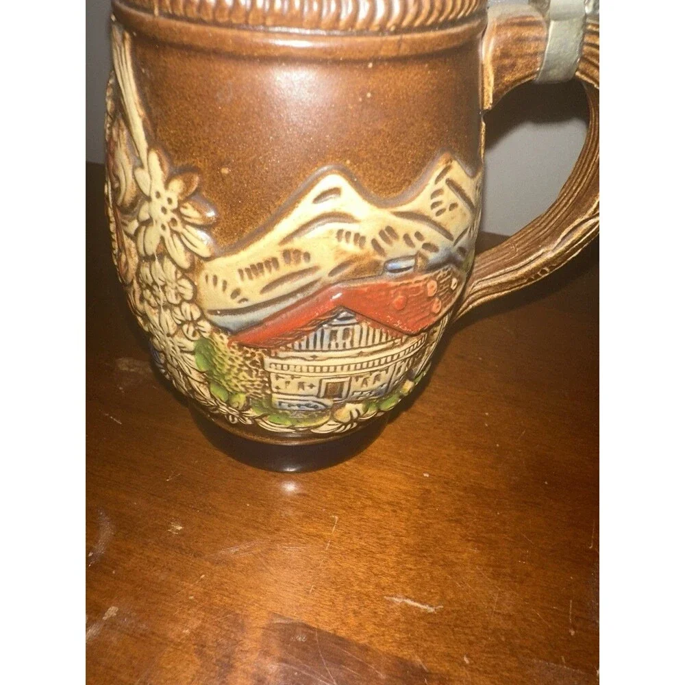Vintage Tirol Crest Tankard Origin Stamped and Numbered