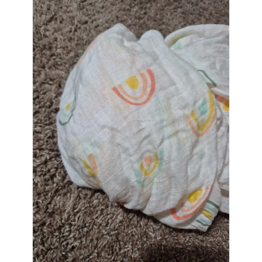 Loulou Lollipop fitted Crib Sheet - Pastel Rainbow